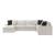 Solace U-Shaped Microfiber 3‑Piece Modular Sectional with Left Chaise