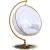 Luna Acrylic Swing Bubble Accent Chair with Metal Base