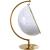 Luna Acrylic Swing Bubble Accent Chair with Metal Base
