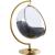 Luna Acrylic Swing Bubble Accent Chair with Metal Base
