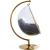 Luna Acrylic Swing Bubble Accent Chair with Metal Base