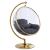 Luna Acrylic Swing Bubble Accent Chair with Metal Base