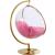 Luna Acrylic Swing Bubble Accent Chair with Metal Base