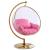 Luna Acrylic Swing Bubble Accent Chair with Gold Metal Base