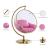 Luna Acrylic Swing Bubble Accent Chair with Metal Base