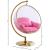 Luna Acrylic Swing Bubble Accent Chair with Metal Base