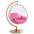 Luna Acrylic Swing Bubble Accent Chair with Metal Base