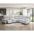 Thorne L-Shaped Chenille 3‑Piece Reclining Sectional with Left Console