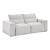 Phoebe Microfiber Power Double Reclining Modular Loveseat with Power Headrests