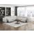 Phoebe Microfiber Power Double Reclining Modular Sofa with Power Headrests