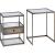 Enca 2-Piece Glass/Metal Nesting Tables Set