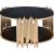 Tanquin Glass/Metal Round Coffee Table