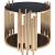 Tanquin Glass/Metal Round End Table