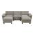 Dublin U-Shaped Chenille 5‑Piece Modular Sectional with Ottomans