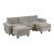 Dublin U-Shaped Chenille 5‑Piece Modular Sectional with Ottomans