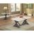 Romina Marble/Wood Rectangular Coffee Table Set
