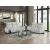 Ronan Microfiber Double Reclining Sofa with LED Lighting