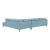 Giselle L-Shaped Leather 2‑Piece Sectional with Right Side Chaise