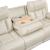 Huron Faux Leather Power Double Reclining Sofa with LED Lighting