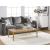 Gwynn Frosted Glass/Wood Rectangular Coffee Table