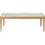 Gwynn Frosted Glass/Wood Rectangular Coffee Table