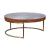 Tamas Top Grain Leather/Aluminum Nesting Coffee Tables Set