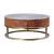 Tamas Top Grain Leather/Aluminum Nesting Coffee Tables Set