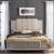 SM Montage Fabric/Wood Panel Bed w/LED Touch Lighting, King Size