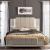 SM Montage Fabric/Wood Panel Bedroom Set w/LED Touch Lighting