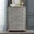 SM Montage Fabric/Wood Panel Bedroom Set w/LED Touch Lighting