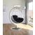 Luna Acrylic Swing Bubble Accent Chair with Chrome Metal Base