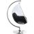 Luna Acrylic Swing Bubble Accent Chair with Metal Base