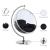 Luna Acrylic Swing Bubble Accent Chair with Chrome Metal Base