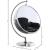 Luna Acrylic Swing Bubble Accent Chair with Metal Base