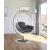 Luna Acrylic Swing Bubble Accent Chair with Metal Base