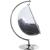 Luna Acrylic Swing Bubble Accent Chair with Metal Base