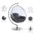 Luna Acrylic Swing Bubble Accent Chair with Chrome Metal Base