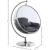 Luna Acrylic Swing Bubble Accent Chair with Metal Base