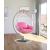 Luna Acrylic Swing Bubble Accent Chair with Metal Base