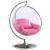 Luna Acrylic Swing Bubble Accent Chair with Metal Base