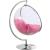 Luna Acrylic Swing Bubble Accent Chair with Chrome Metal Base