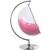 Luna Acrylic Swing Bubble Accent Chair with Chrome Metal Base