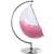 Luna Acrylic Swing Bubble Accent Chair with Metal Base
