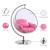 Luna Acrylic Swing Bubble Accent Chair with Metal Base