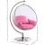 Luna Acrylic Swing Bubble Accent Chair with Metal Base