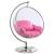 Luna Acrylic Swing Bubble Accent Chair with Metal Base