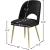 Logan Velvet Dining Chair with Brushed Gold Ball Leg Design