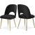 Logan Velvet Dining Chair with Brushed Gold Ball Leg Design
