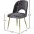 Logan Velvet Dining Chair with Brushed Gold Ball Leg Design