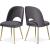 Logan Velvet Dining Chair with Brushed Gold Ball Leg Design